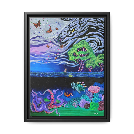 The Depth of Becoming- Printed, Framed Copy of Original Acrylic Painting, Unique Home Decor, Office Decor
