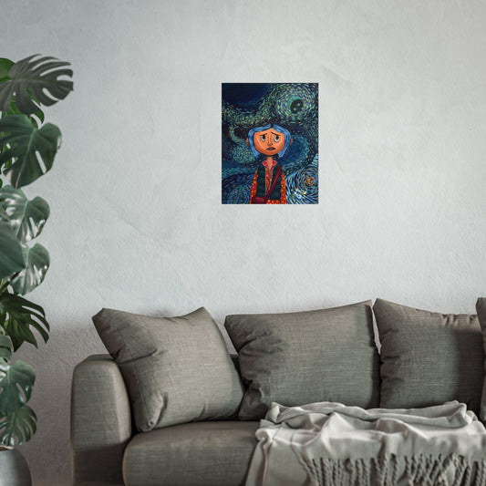 Coraline Fan Art Poster Copy of Original Acrylic Painting