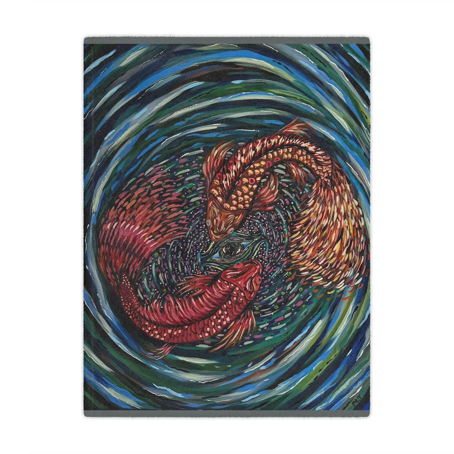 Koi Whirlpool Blanket-Koi Fish Cozy Blanket, Home Decor