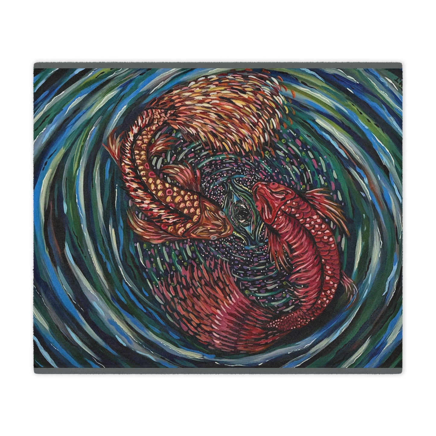 Koi Whirlpool Blanket-Koi Fish Cozy Blanket, Home Decor