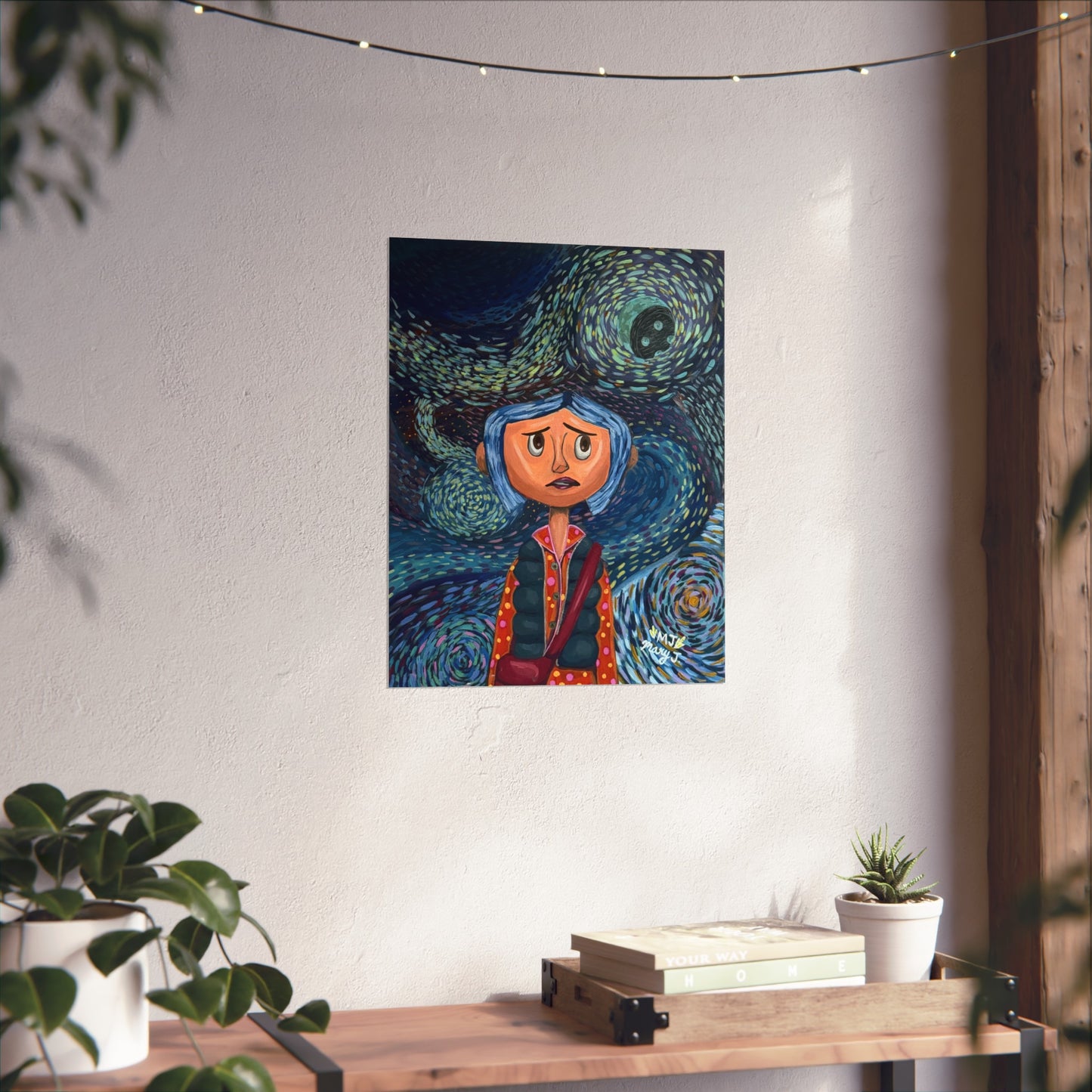 Coraline Fan Art Poster Copy of Original Acrylic Painting
