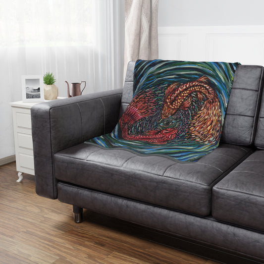 Koi Whirlpool Blanket-Koi Fish Cozy Blanket, Home Decor