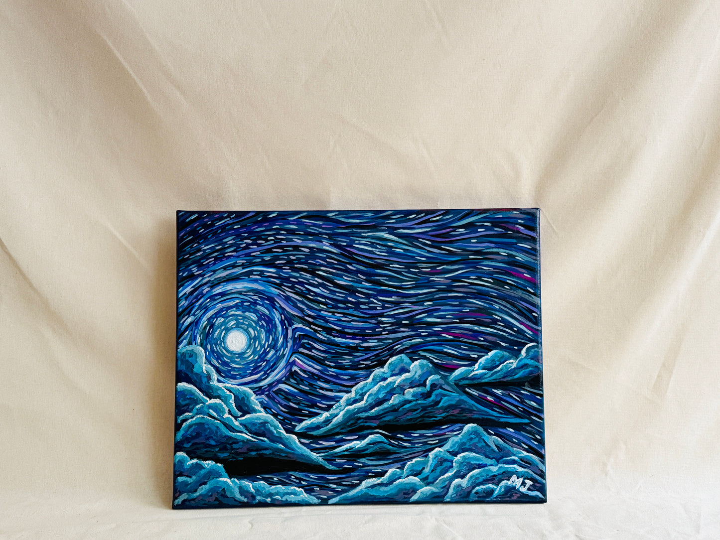 Mirrored Skies- Original Acrylic Painting