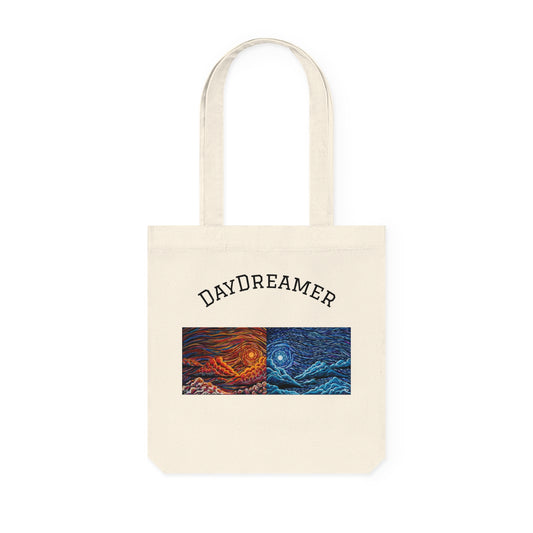Woven Tote Bag - Daydreamer, Artsy Beach Bag, Tote Bag