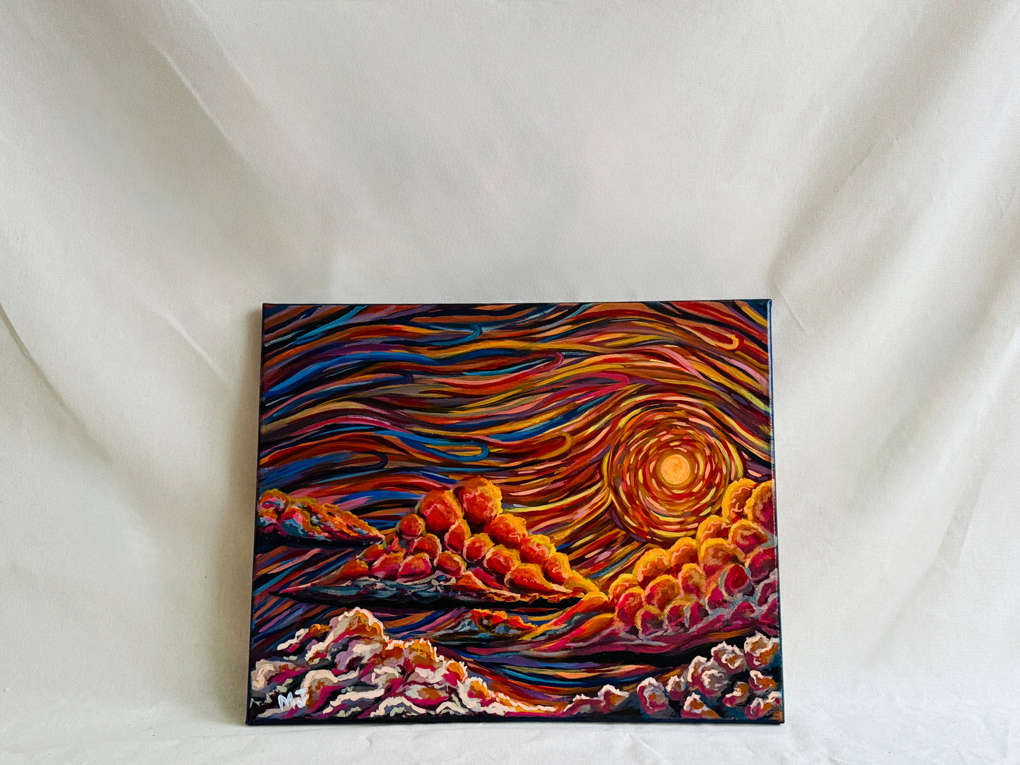Mirrored Skies- Original Acrylic Painting